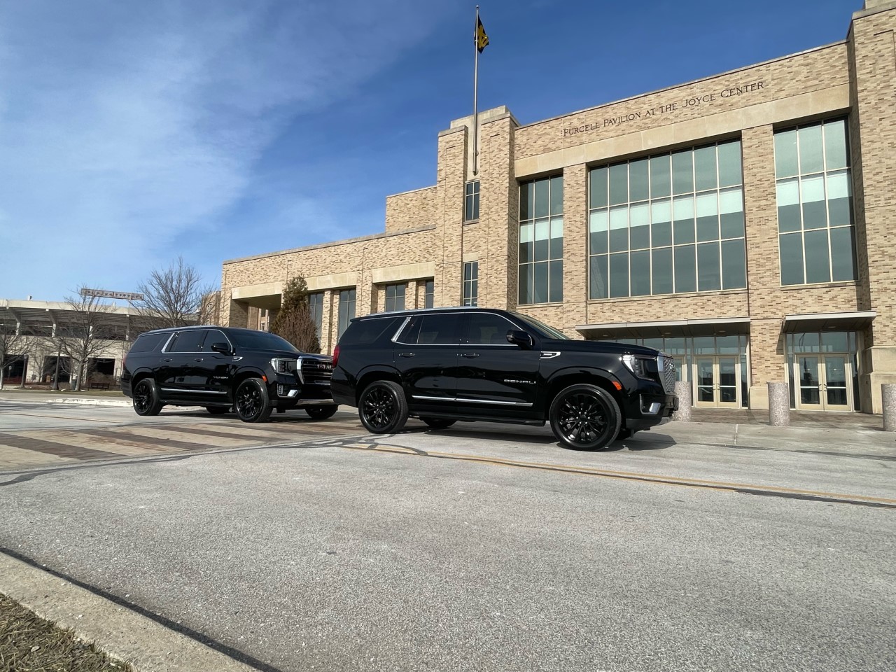 Private Chauffeur Luxury SUV Notre Dame Stadium Notre Dame Indiana