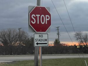 Notre Dame Stadium sign South Bend Indiana 