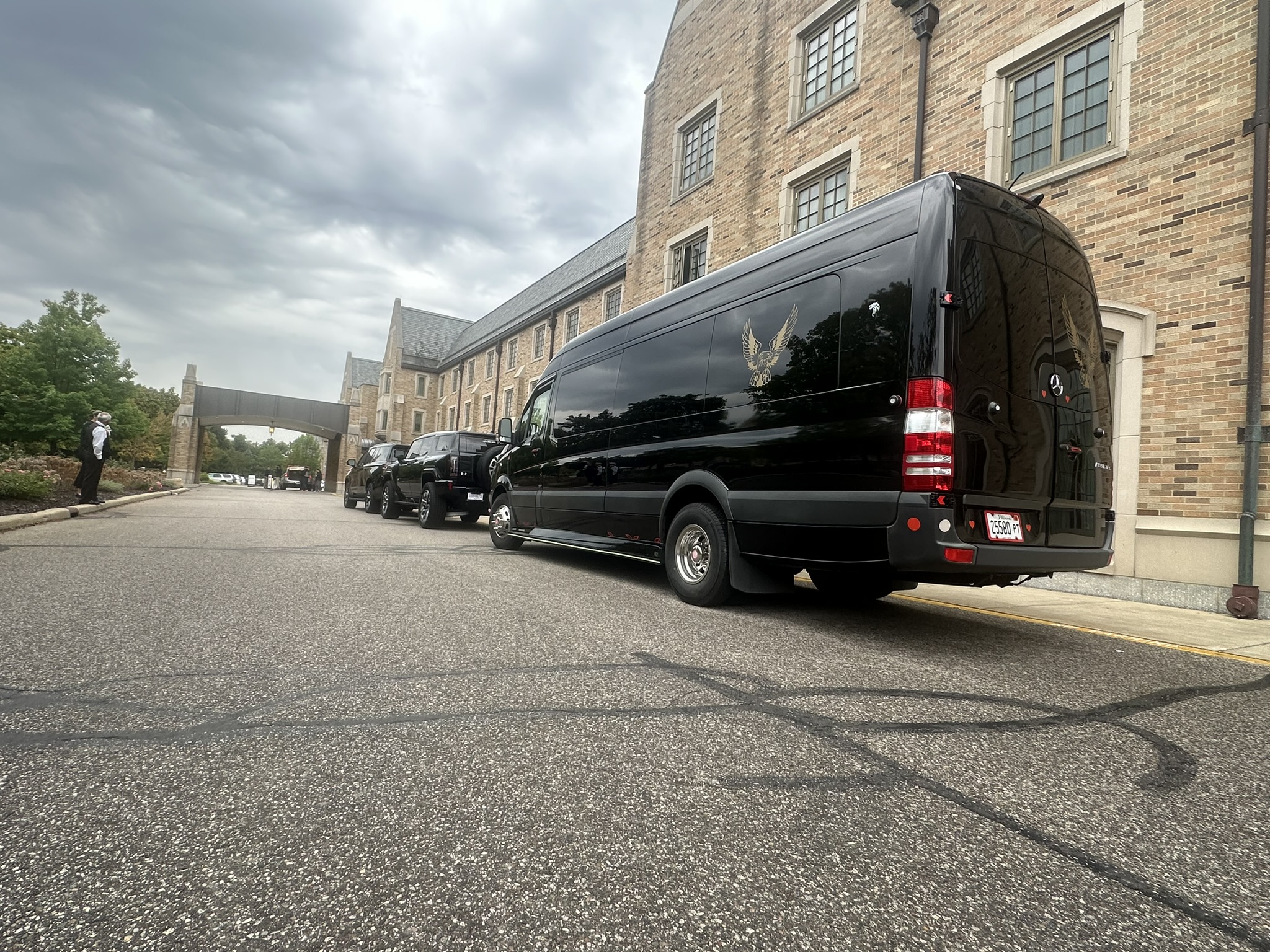 Mercedes Benz Sprinter Limo at the Morris Inn South Bend Indiana