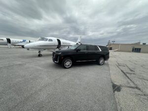 Escalade Tarmac Private Jet Signature Airport Sout Bend Indiana